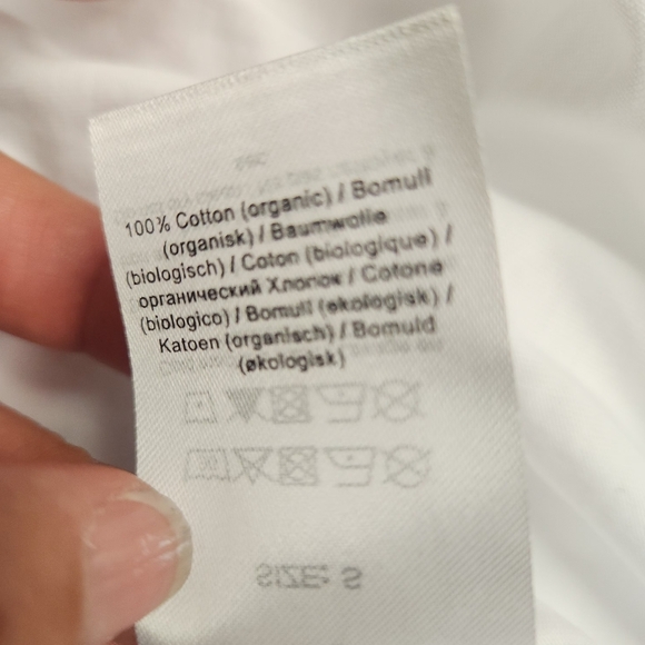 Ganni White Long Sleeve Tee with Pink and Blue Graphics - Picture 8 of 16